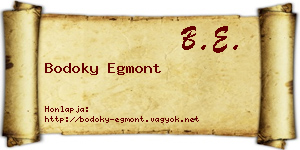 Bodoky Egmont névjegykártya